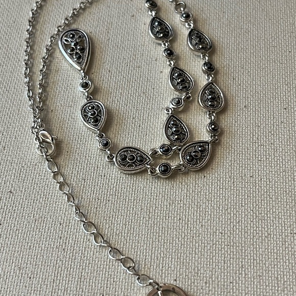 Silver Beaded Necklace - Picture 3 of 4